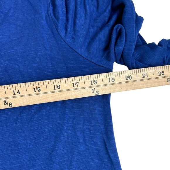 Southern Tide Blue Long Sleeve Stretch Nautical Ruffle Preppy Shirt SZ M - Picture 6 of 10